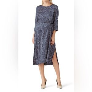 Used Hatch Maternity Lauren Dress Navy size 3 (10-12)